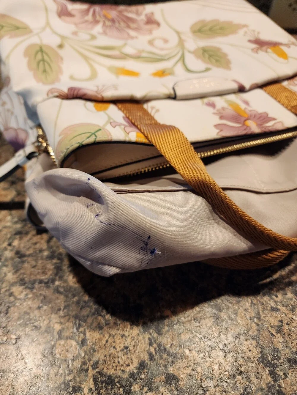 Radley London Cream Floral Print Nylon Tote Bag